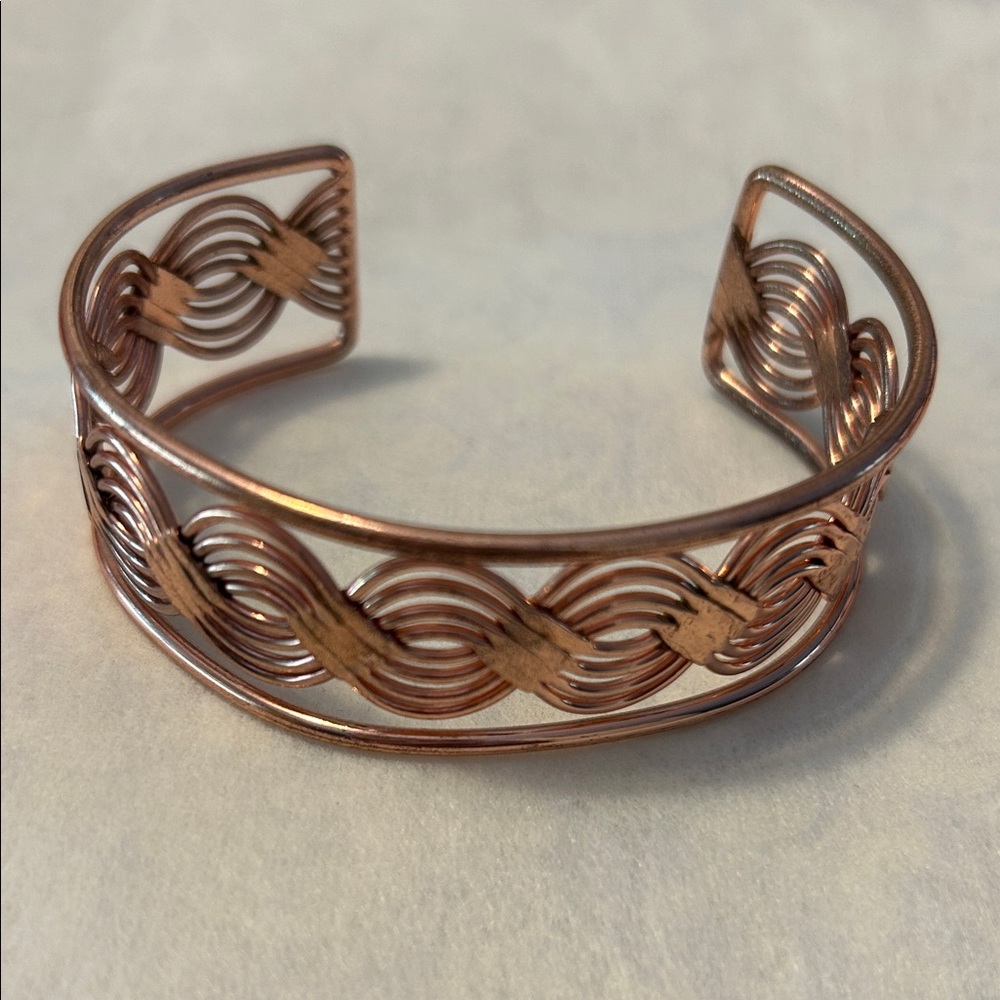 Copper Color Wire Cuff Bracelet